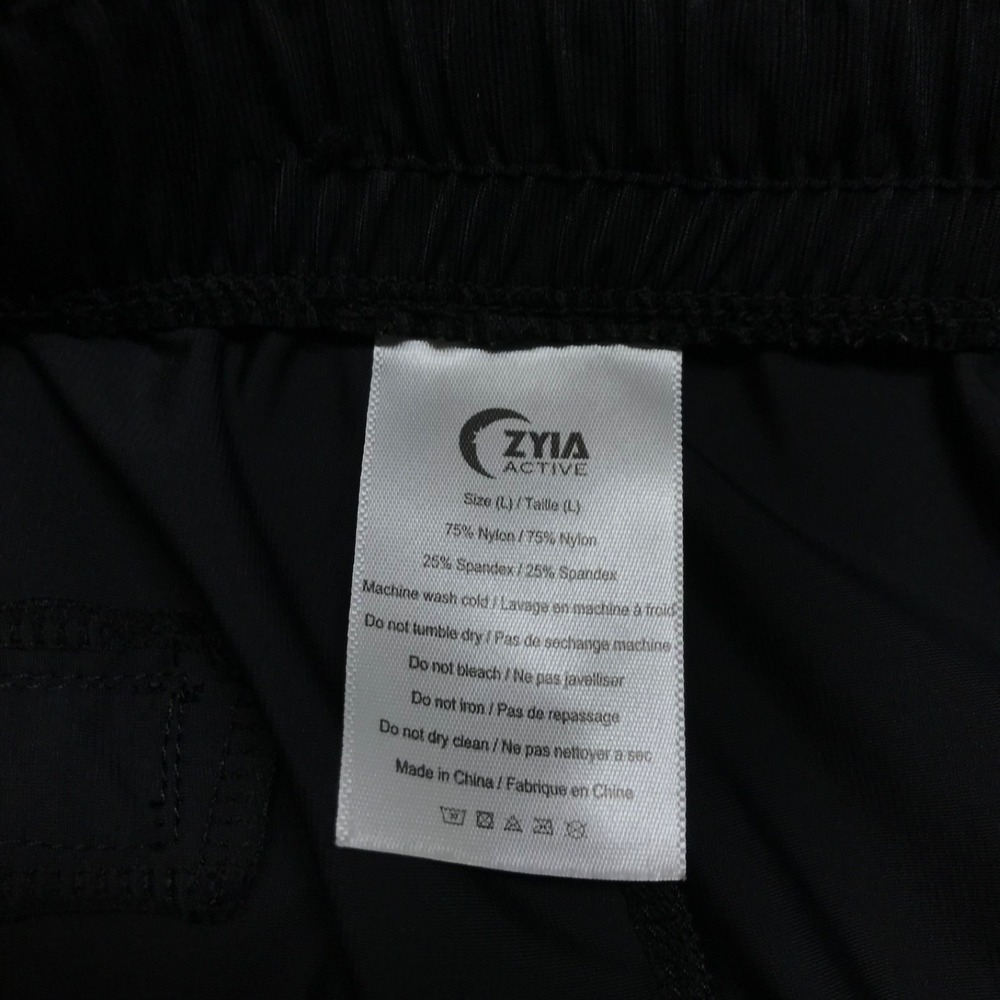 Zyia Active Everywhere Joggers Pants Womens Size L Black Ankle Zipper Travel Gym - Picture 4 of 11
